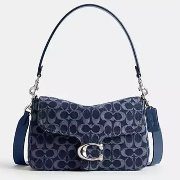 NWT ✅ COACH Soft Tabby Shoulder Bag In Signature Denim #CAN00 ⭐ NWT, Dust Bag - Picture 1 of 17